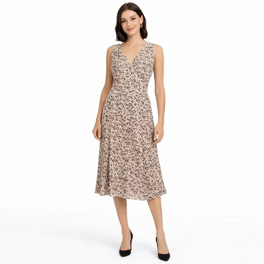 Ann Taylor 100% Silk Midi Dress Size 0
